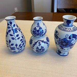 Three ceramic vases The Bombay Company!